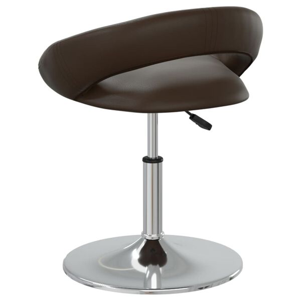 vidaXL Snurrbar matstol brun konstl&auml;der