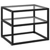 vidaXL Konsolbord transparent 50x40x40 cm h&auml;rdat glas