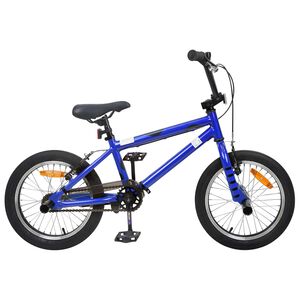 vidaXL BMX Cykel 16 Tum f&ouml;r 5-8 &aring;r gammal M&ouml;rkbl&aring;