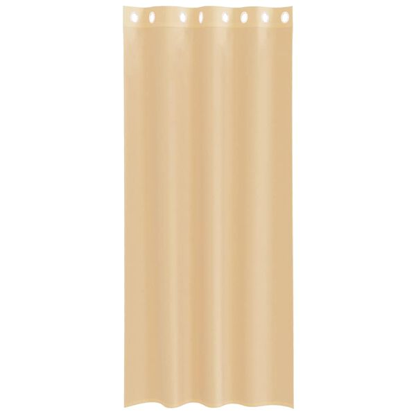 vidaXL Voile gardiner med genomföringar 2 st sand