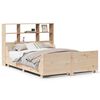 vidaXL S&auml;ng med bokhylla utan madrass 140x190 cm massiv tr&auml;