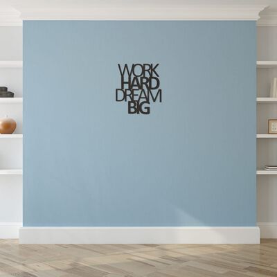 Homemania Väggdekoration Words 65x70 cm svart stål