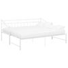 vidaXL Utdragbar s&auml;ngram b&auml;ddsoffa vit metall 90x200 cm