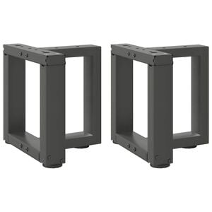 vidaXL Soffbordsben T-formade 2 st antracit 30x25x(30-31) cm st&aring;l