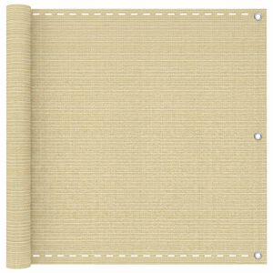 vidaXL Balkong Sk&auml;rm Beige 75 x 800 cm HDPE och Aluminium
