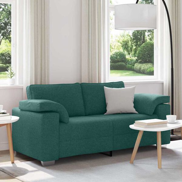 vidaXL Soffa Mörkgrön 180 x 77 x 82 cm tyg