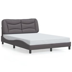 vidaXL Bed Frame without Mattress "Hvar" Grey 120x200 cm Faux Leather