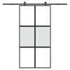 vidaXL Skjutd&ouml;rr med h&aring;rdvara 102,5x205 cm h&auml;rdat glas och aluminium