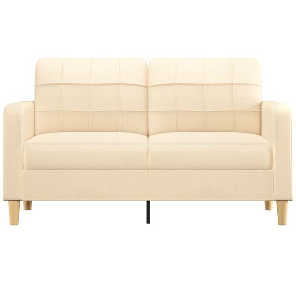 vidaXL 2-sitssoffa gr&auml;ddvit 140 cm tyg