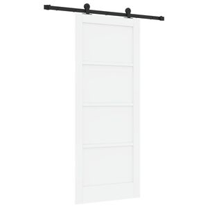 vidaXL Skjutd&ouml;rr ORKDAL Vit 83 x 202 cm Massiv furu