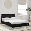 vidaXL Bed Frame without Mattress "Hanko" Black 140x190 cm Velvet