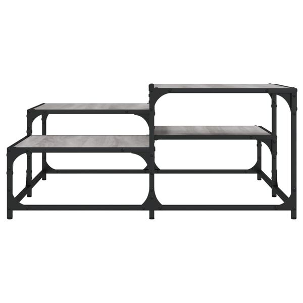 vidaXL Soffbord grå sonoma 87,5x87,5x40 cm konstruerat trä