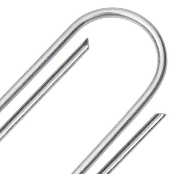 vidaXL Markpinne U-format 25 st 15x3,5 cm galvaniserat stål
