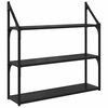vidaXL V&auml;gg hylla V&auml;ggmonterat Svart Ek 80 x 21 x 78,5 cm