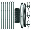 vidaXL St&auml;ngsel med stolpe Gr&ouml;n 0,4 x 10 m St&aring;l och PVC