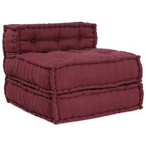 vidaXL Modul&auml;r soffa r&ouml;dbrun 70x70x54 tyg