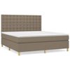 vidaXL Rams&auml;ng med madrass taupe 180x200 cm tyg