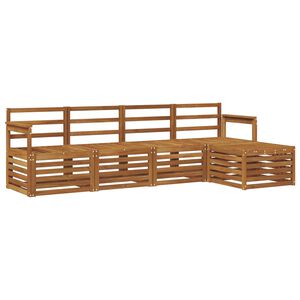 vidaXL Utomhussoffset 5 pcs Naturf&auml;rg