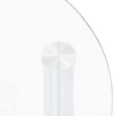 vidaXL Sidobord med 2 hyllor transparent/svart 38x38x50 cm härdat glas