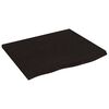 vidaXL V&auml;gghylla m&ouml;rkbrun 60x50x2 cm behandlad massiv ek