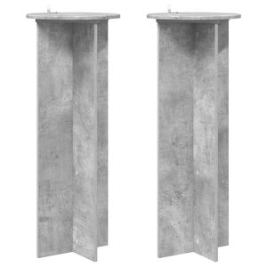 vidaXL V&auml;xtst&auml;ll 2 st Betonggr&aring; &Oslash;40 x 100 cm Konstruerat tr&auml;