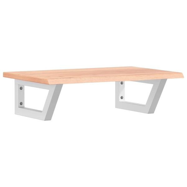 vidaXL V&auml;ggmonterad handfatshylla st&aring;l och massiv ek