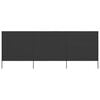 vidaXL Vindskydd 3 paneler tyg 400x120 cm antracit