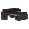 vidaXL Patio Sofa Set 9-sits Black