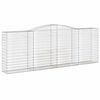 vidaXL Gabion b&aring;gformad 400x50x140/160 cm galvaniserat j&auml;rn