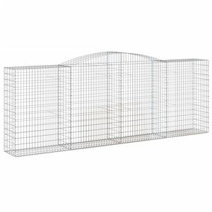 vidaXL Gabion b&aring;gformad 400x50x140/160 cm galvaniserat j&auml;rn