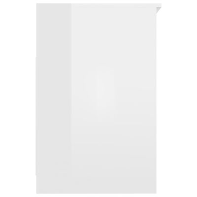 vidaXL Skrivbord vit högglans 140x50x76 cm spånskiva