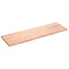 vidaXL B&auml;nkskiva badrum ljusbrun 160x50x(2-4) cm behandlat massivt tr&auml;