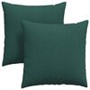 vidaXL Sofakuddar 2 st tyg M&ouml;rkgr&ouml;n 80 x 80 cm