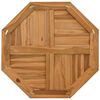 vidaXL Bordsskiva 70x70x2,5 cm &aring;ttakantig massiv teak
