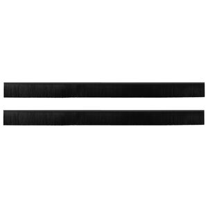 vidaXL Sj&auml;lvh&auml;ftande d&ouml;rrborstlist 2 st Svart 100 cm Aluminiumlegering