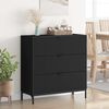 vidaXL Sideboard med l&aring;da Svart 79,5 x 33 x 82 cm Konstruerat tr&auml;