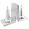 vidaXL Bokst&ouml;d 2 pcs Silver 11 x 12 x 19,5 cm Aluminium