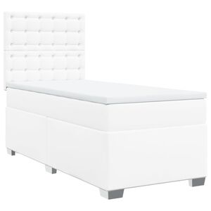 vidaXL Rams&auml;ng med madrass vit 80x200 cm konstl&auml;der