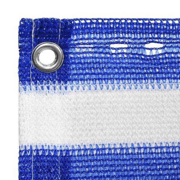 vidaXL Balkongsk&auml;rm bl&aring; och vit 75x300 cm HDPE