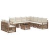 vidaXL Tr&auml;dg&aring;rdsoffset 10 pcs Beige konstrotting