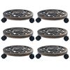 vidaXL Blomvagnar 6 st brons 30 cm plast
