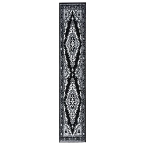 vidaXL G&aring;ngmatta svart BCF 60x500 cm