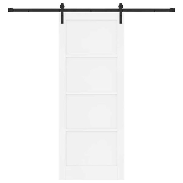 vidaXL Skjutd&ouml;rr Vit 83 x 211 cm Massiv furu