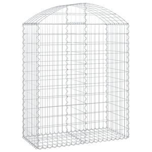 vidaXL Gabion b&aring;gformad 100x50x120/140 cm galvaniserat j&auml;rn