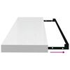 vidaXL Sv&auml;vande v&auml;gghylla vit h&ouml;gglans 90x23,5x3,8 cm MDF