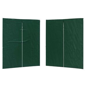 vidaXL Partyt&auml;ltv&auml;gg 2 pcs Gr&ouml;n 200 x 195 cm PE och st&aring;l