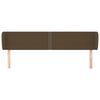 vidaXL Sänggavel med kanter mörkbrun 163x23x78/88 cm tyg