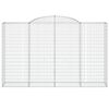 vidaXL Gabioner bågformade 8 st 300x50x180/200 cm galvaniserat järn