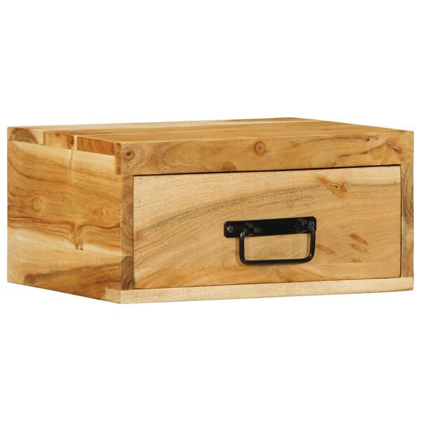 vidaXL V&auml;ggmonterade s&auml;ngbord 2 st massivt akaciatr&auml;