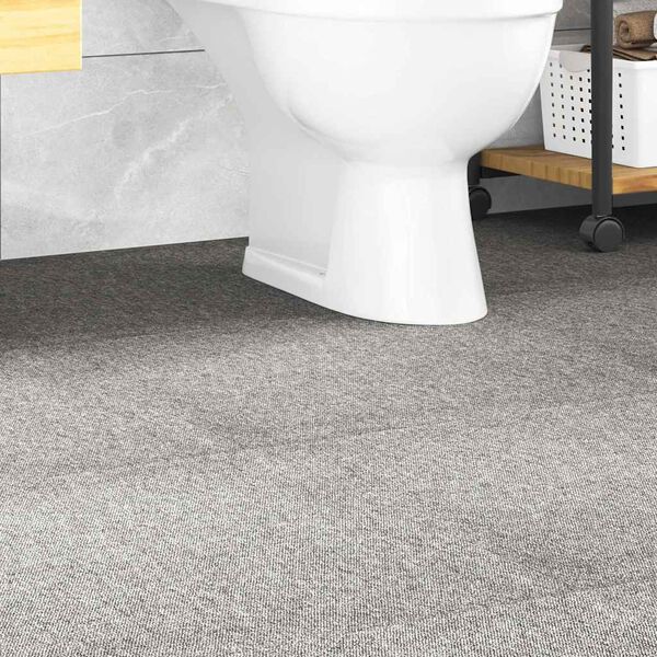 vidaXL Textilplattor 20 st 5 m&sup2; 50x50 cm ljusgr&aring;